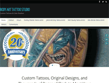 Tablet Screenshot of bodyarttattoostudio.com